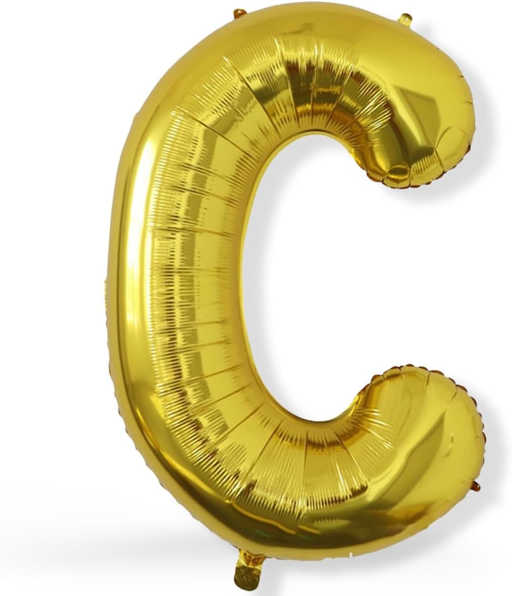Golden Foil Letter C Balloon Birthday Party Decor