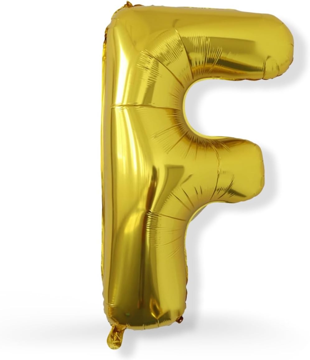 Golden Foil Letter F Balloon Birthday Party Decor