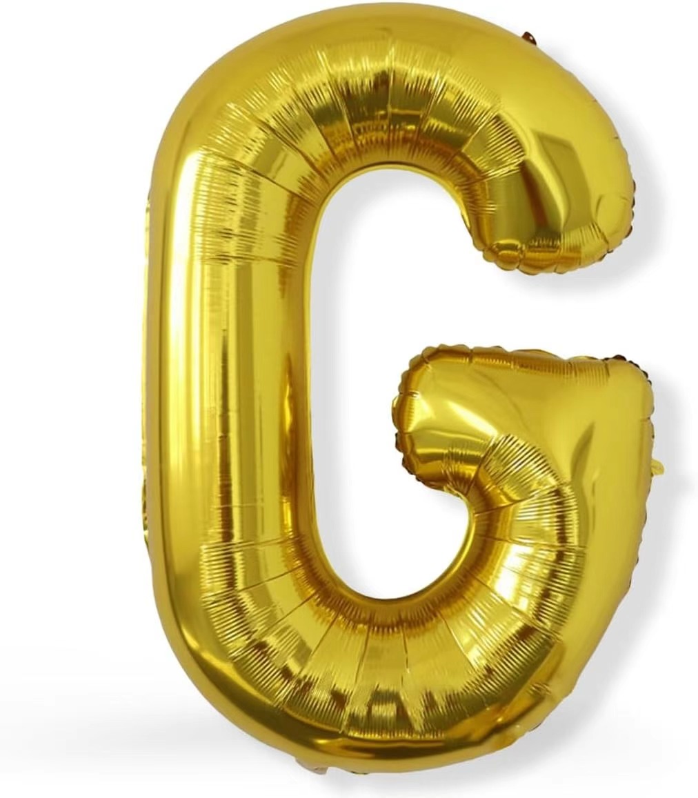 Golden Foil Letter G Balloon Birthday Party Decor