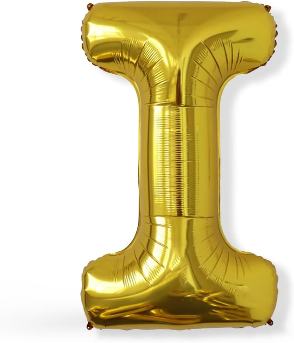 Golden Foil Letter I Balloon Birthday Party Decor