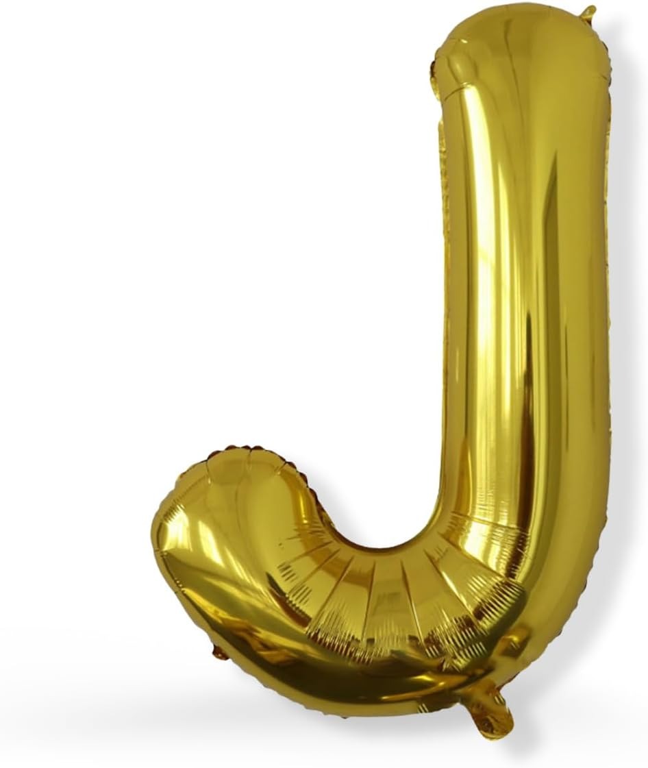 Golden Foil Letter J Balloon Birthday Party Decor